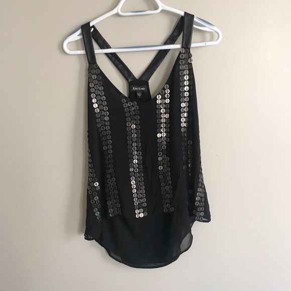 bebe Tops - Bebe tank sequin tank top
